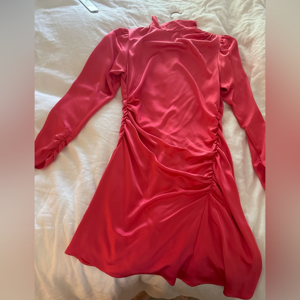 ALC satin dress red orange